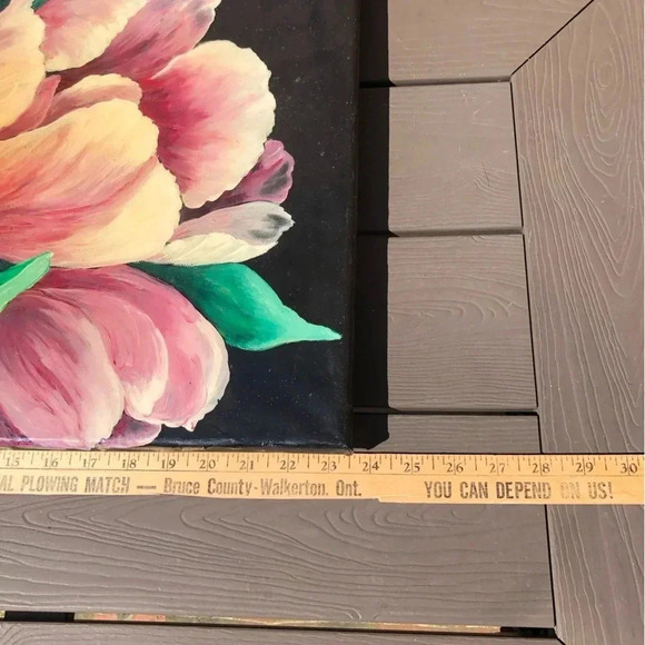 Hand Painted  Signed Canvas Art - Picture 4 of 6